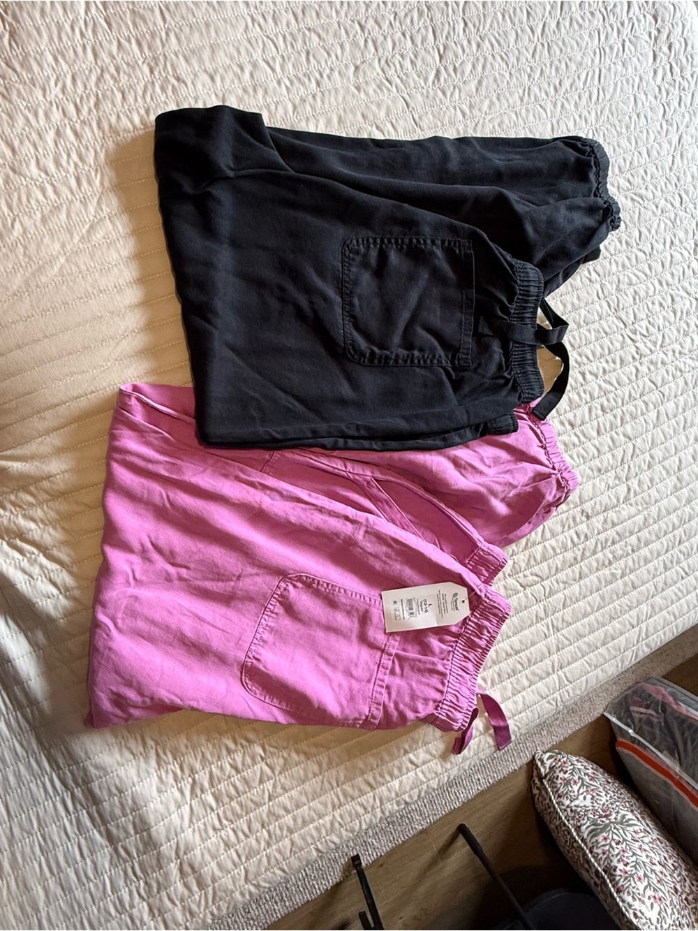 Time and Tru Jogger Pants Bundle Size L (12-14) Black + Pink Tencel